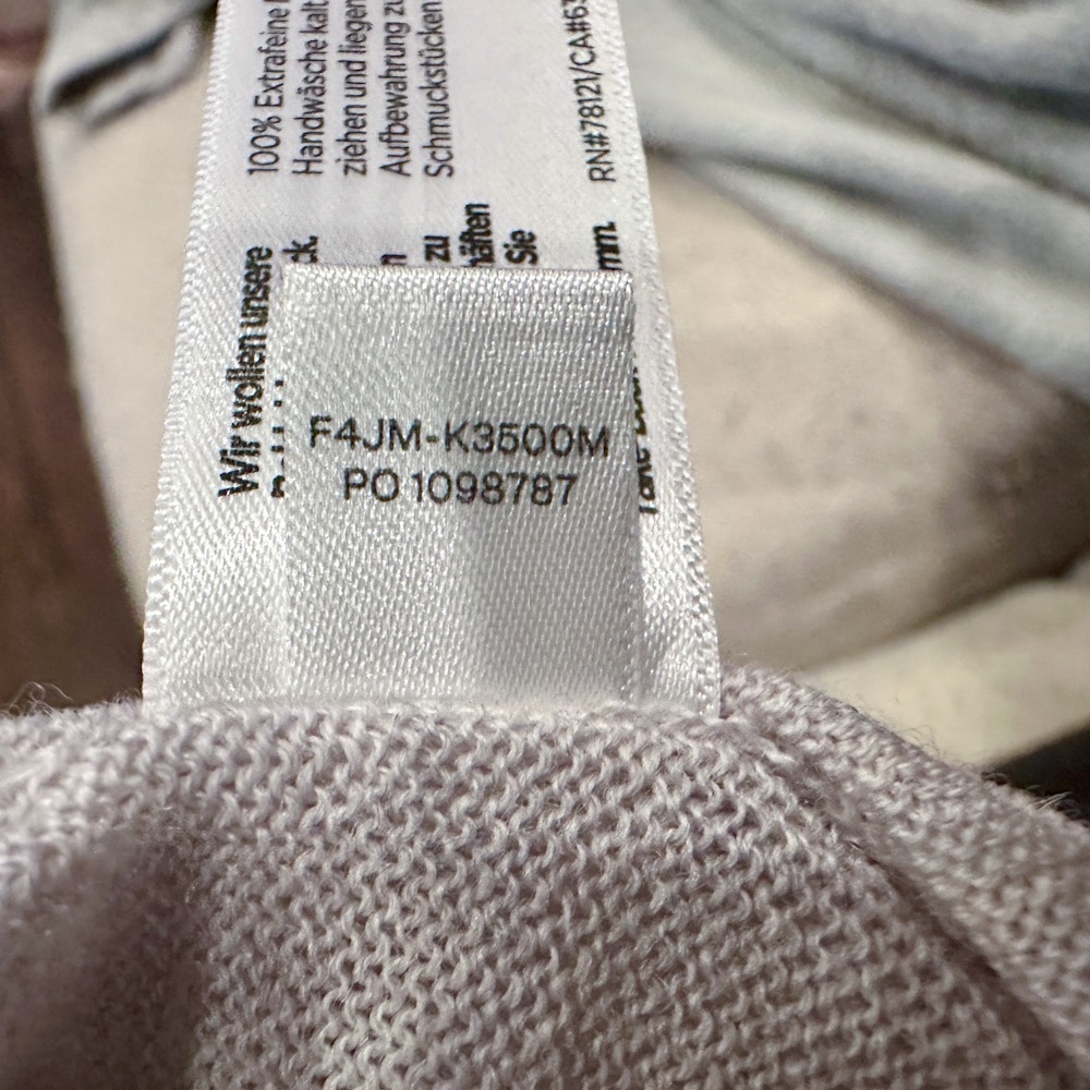 Eileen Fisher 100% Fine Merino Wool Long Open Cardigan Sea Salt Gray M - Picture 7 of 8